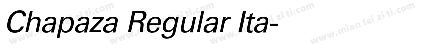 Chapaza Regular Ita字体转换